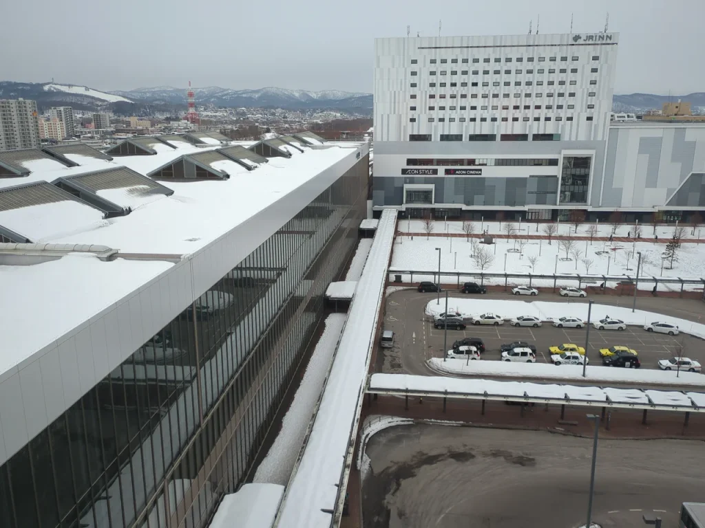 ワイズホテル旭川駅前からの景色