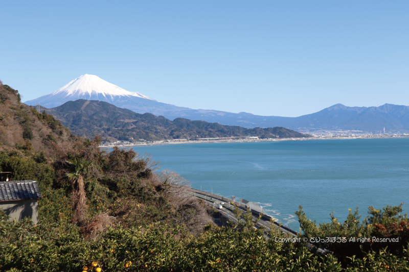 さった峠駐車場から富士山