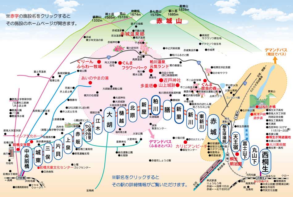 上毛電鉄路線図