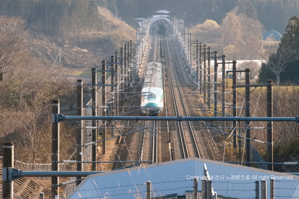 木古内北海道新幹線ビュースポットから青函トンネル方面