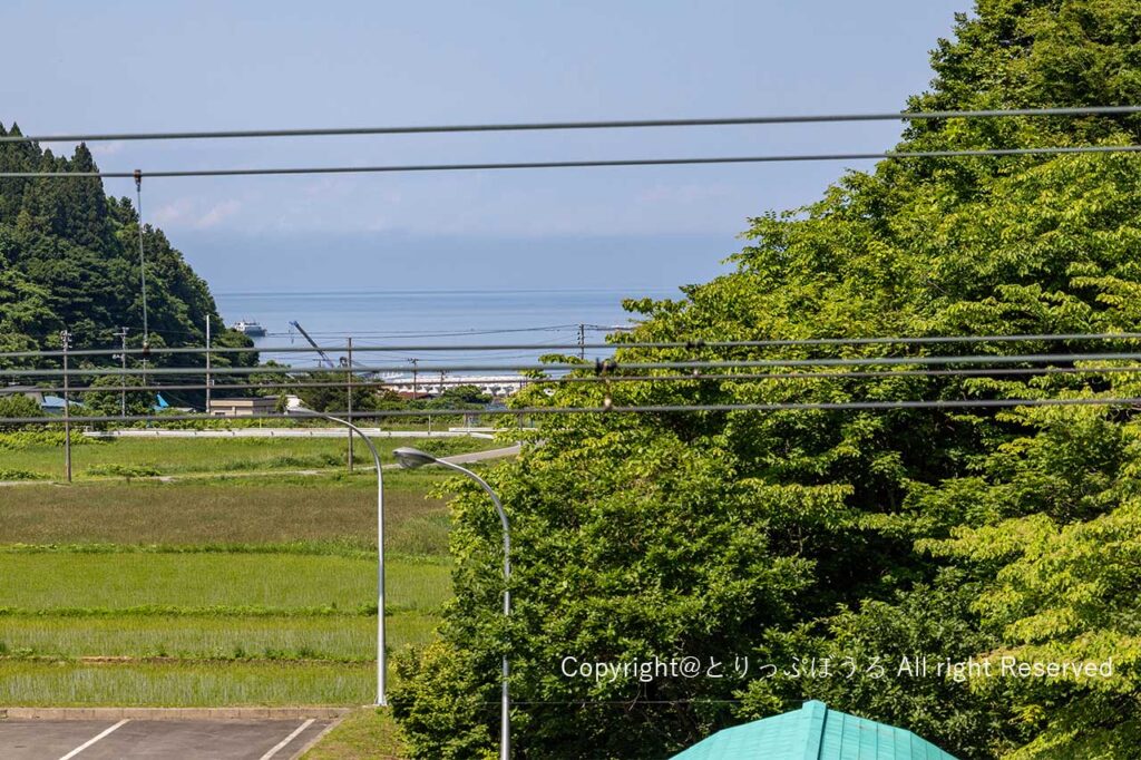 青函トンネル入口広場展望台から津軽海峡