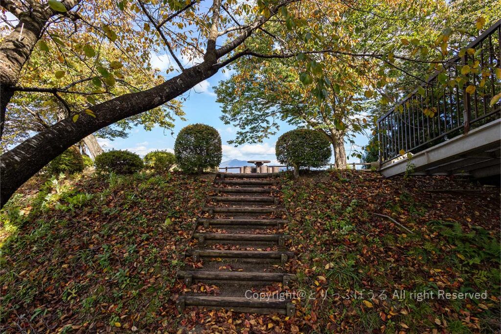 田沢湖展望台への階段