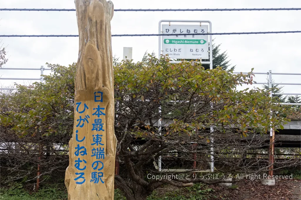 JR東根室駅最東端標