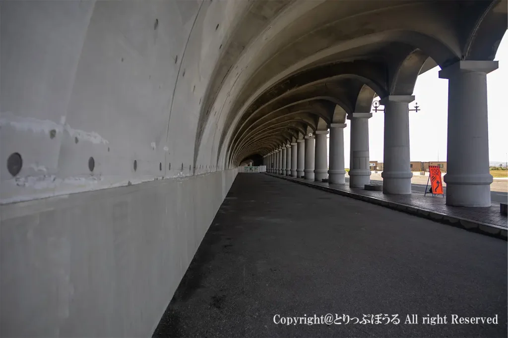 工事中の北防波堤ドーム内