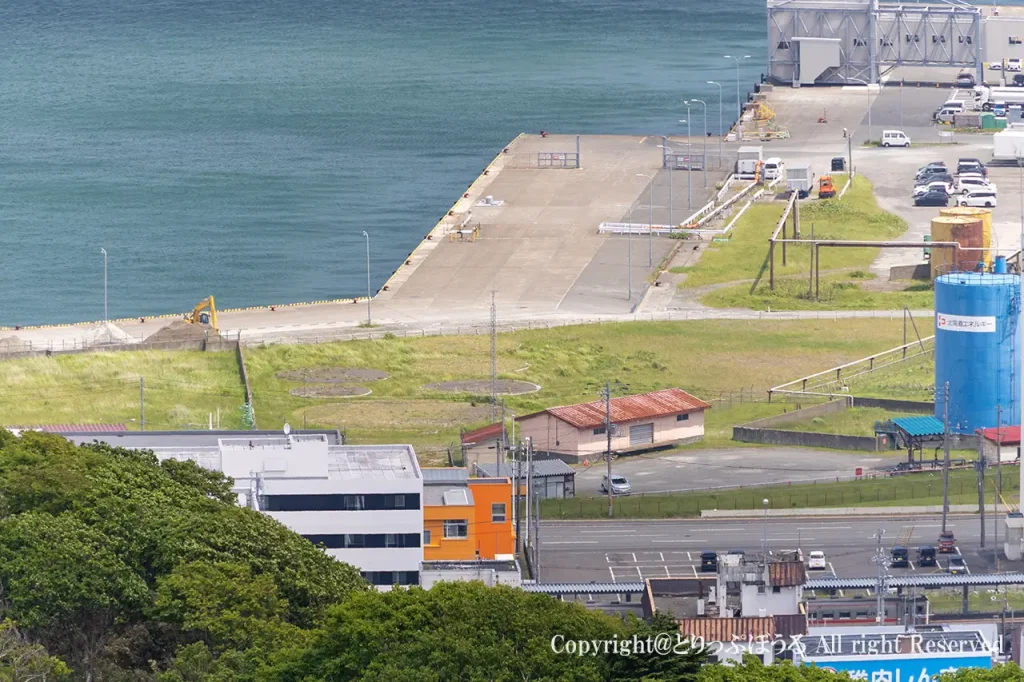 稚内公園から見た稚内駅と鉄道