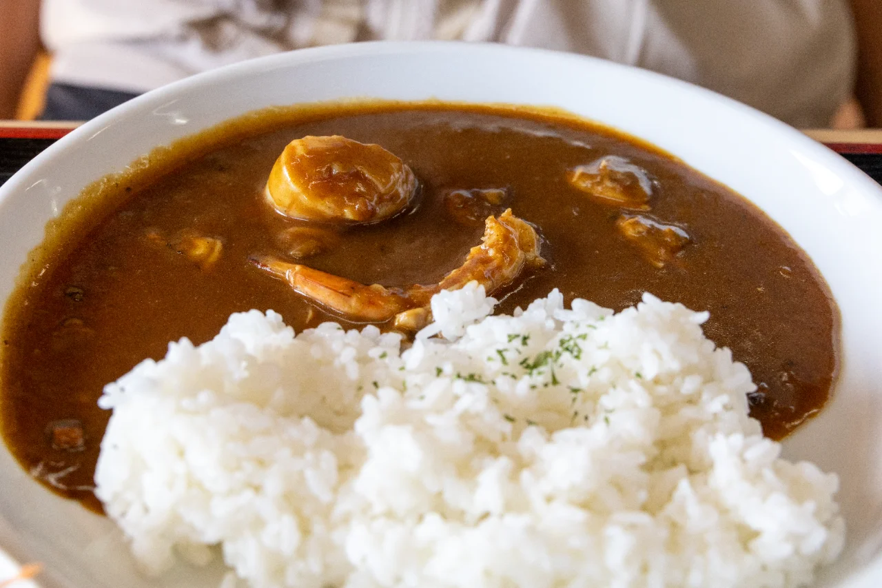 野付半島ネイチャーセンターのレストランNOTSUKEのホタテカレー