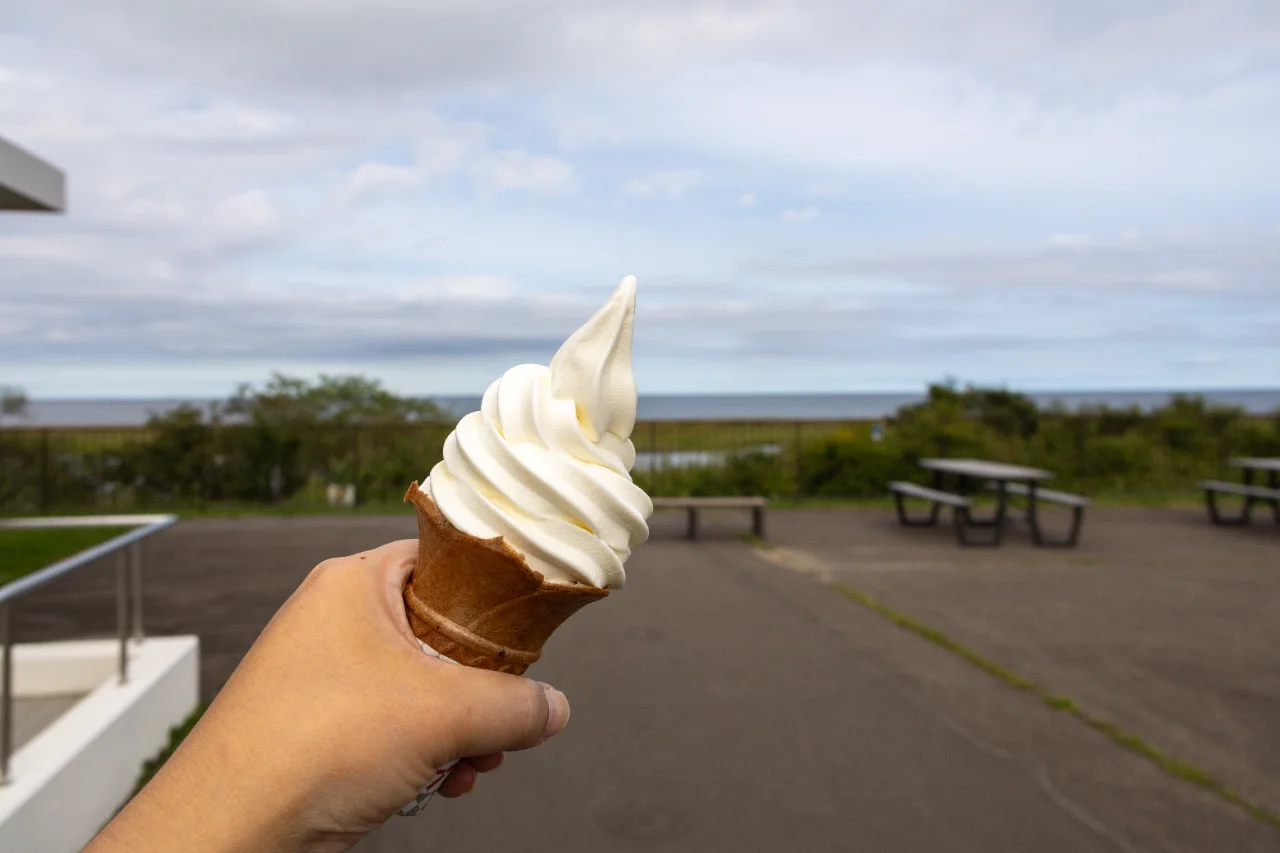 道の駅おだいとうの別海町産牛乳ソフトクリーム